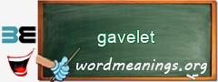 WordMeaning blackboard for gavelet